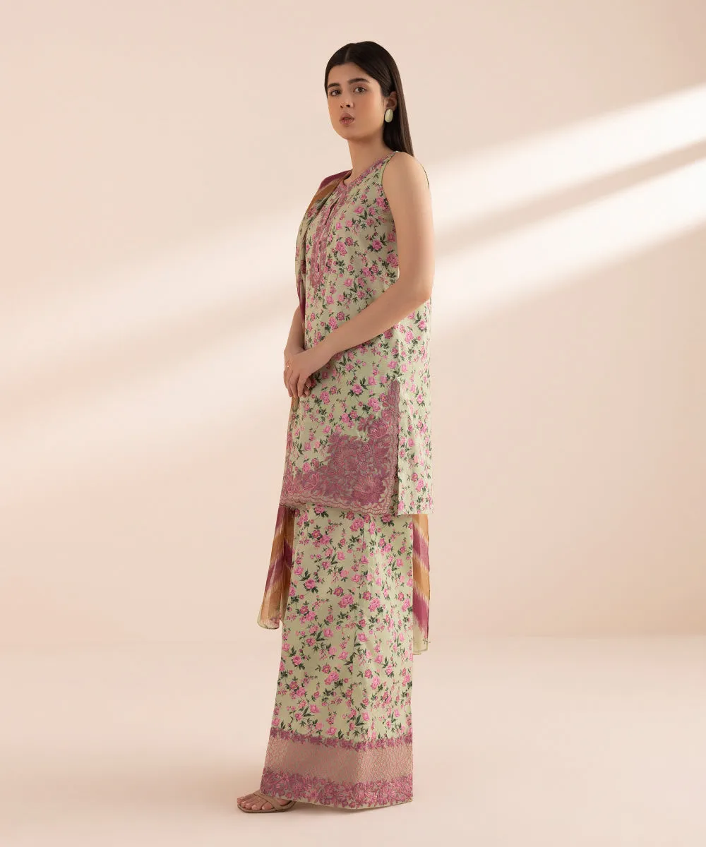 3 Piece - Embroidered Lawn Suit