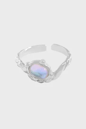 925 Sterling Silver moonstone eye ring