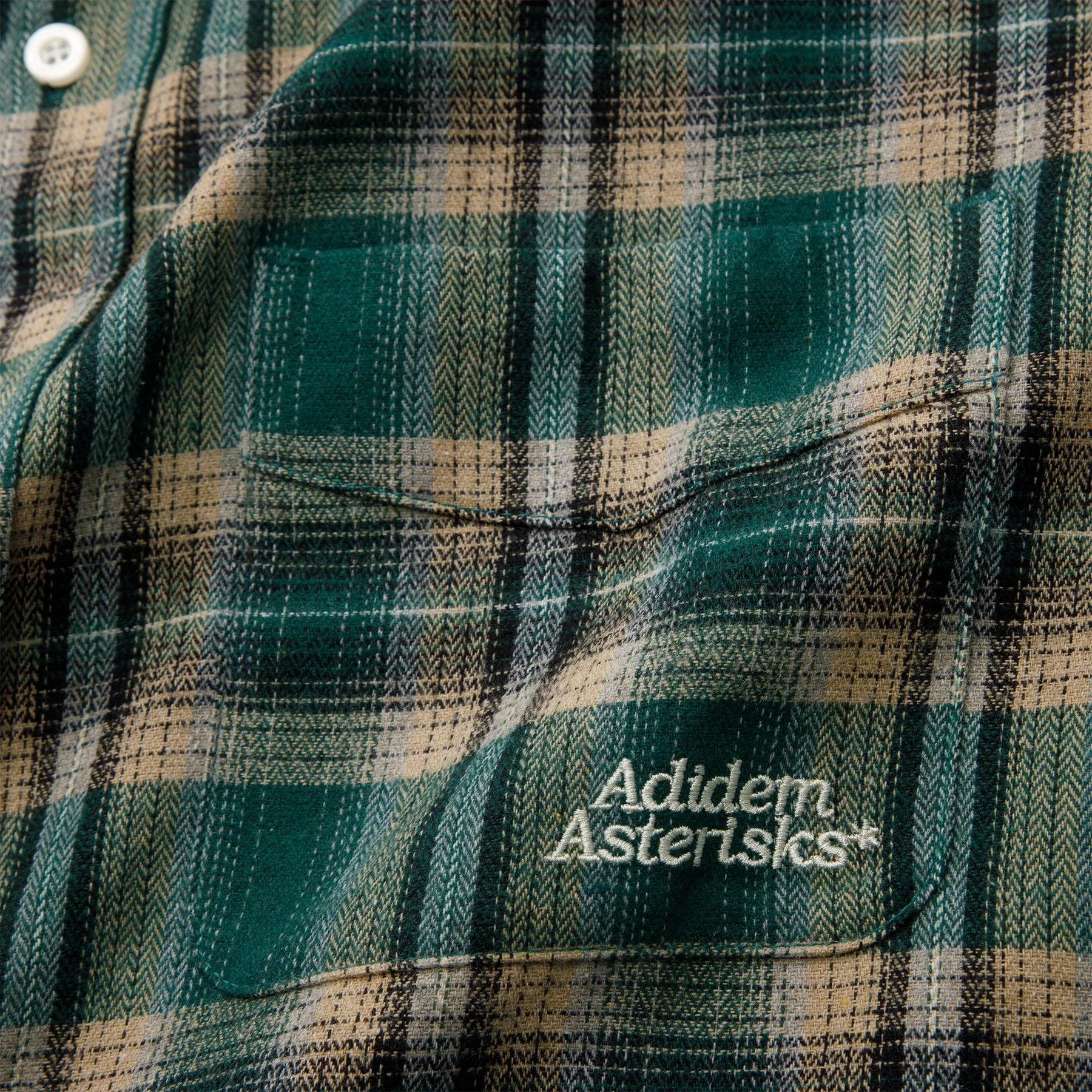 Adidem Asterisks Flannel Shirt (Green Multi)