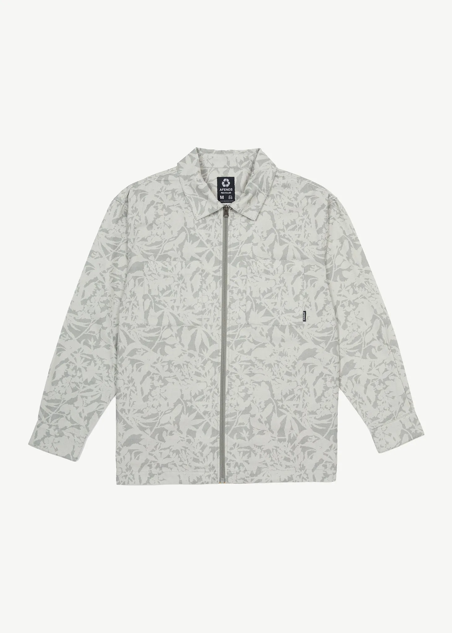 AFENDS Mens Bouquet - Canvas Jacket - Olive Floral