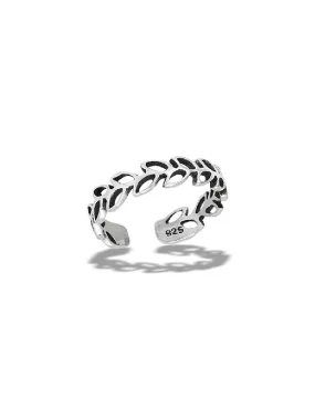 Alternating Leaves Toe Ring