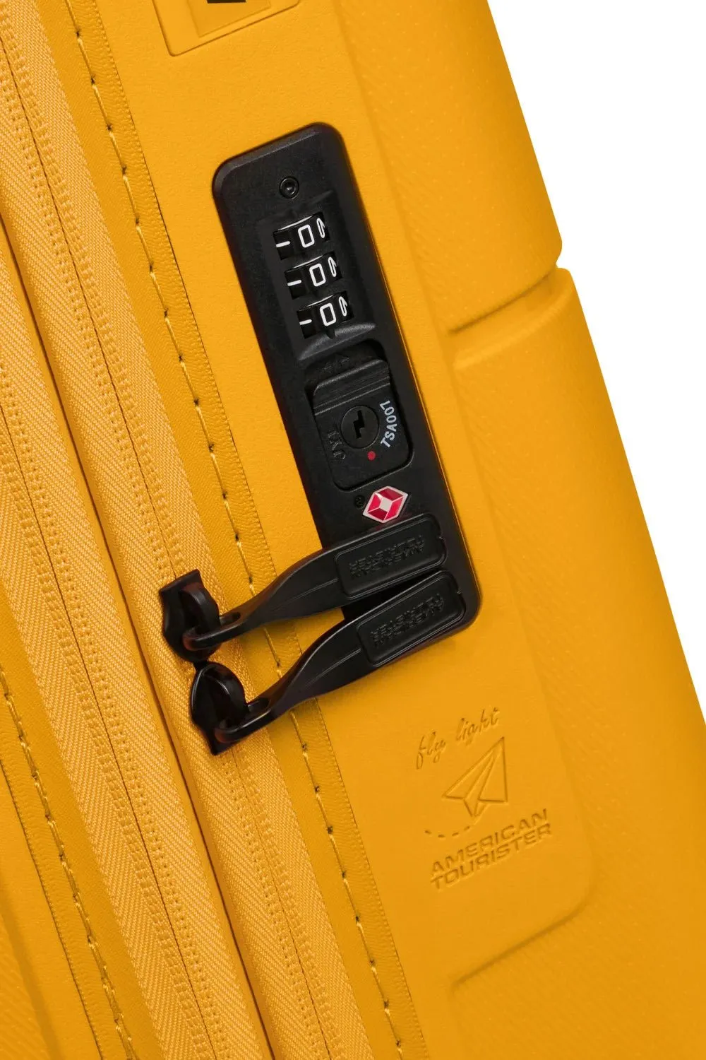 American Tourister Dashpop 55cm Cabin Spinner - Expandable | Golden Yellow