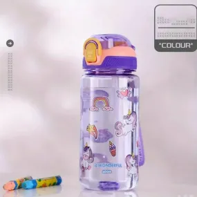 Attractive cartoon water bottle (Purple - 500ml)