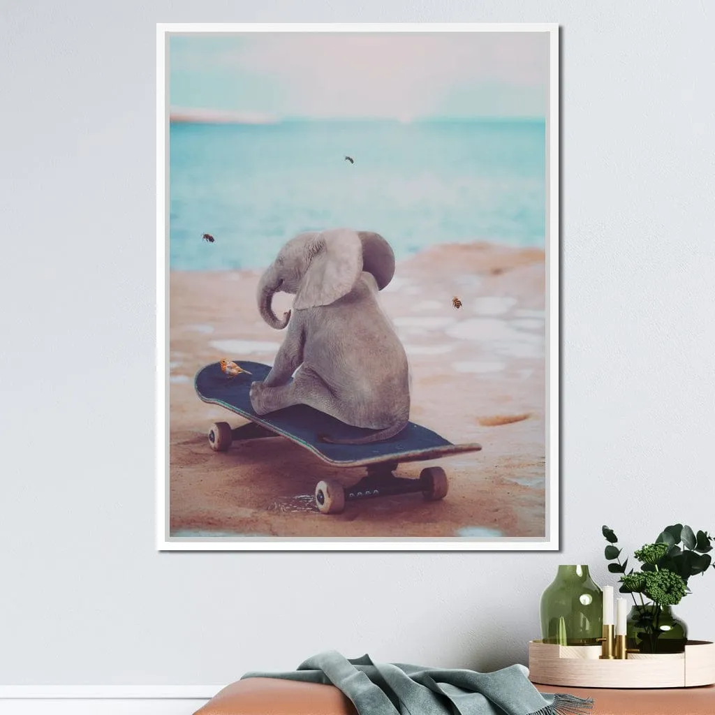 Baby Elephant on Skateboard - Gen Z