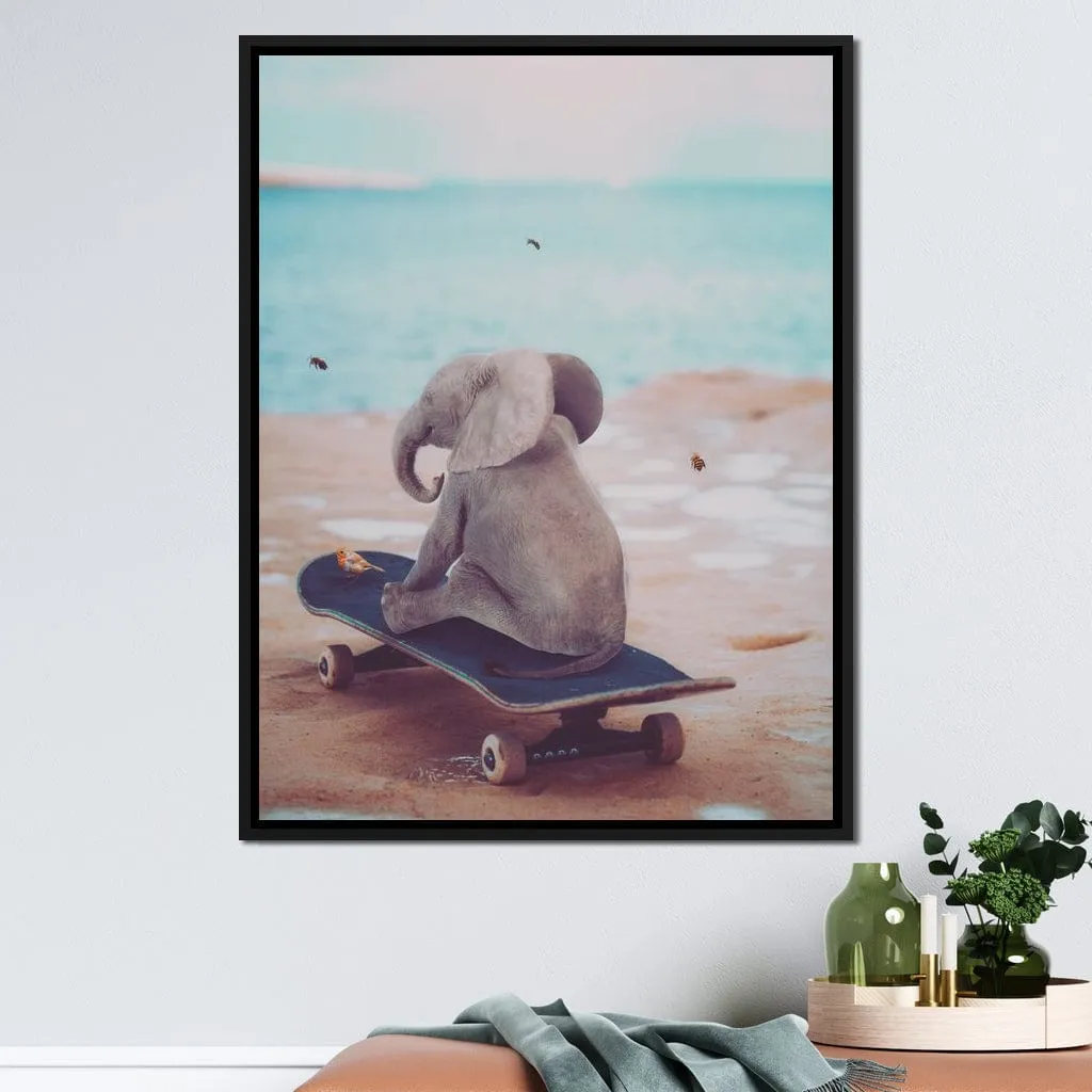 Baby Elephant on Skateboard - Gen Z