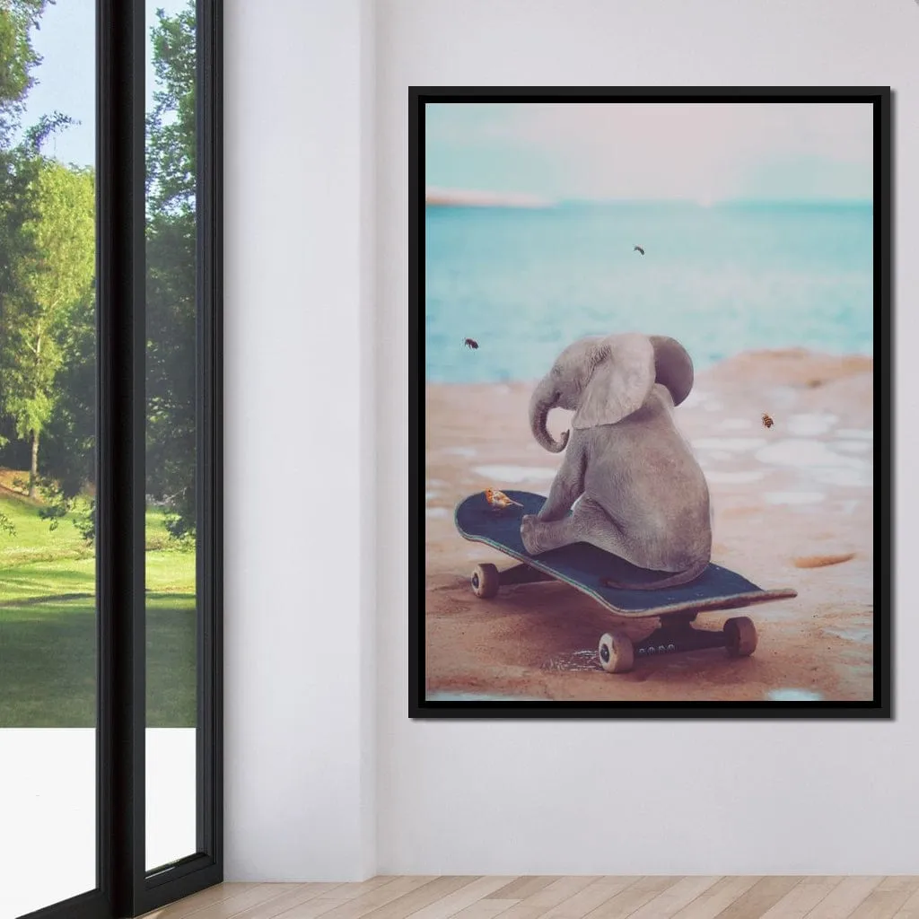 Baby Elephant on Skateboard - Gen Z