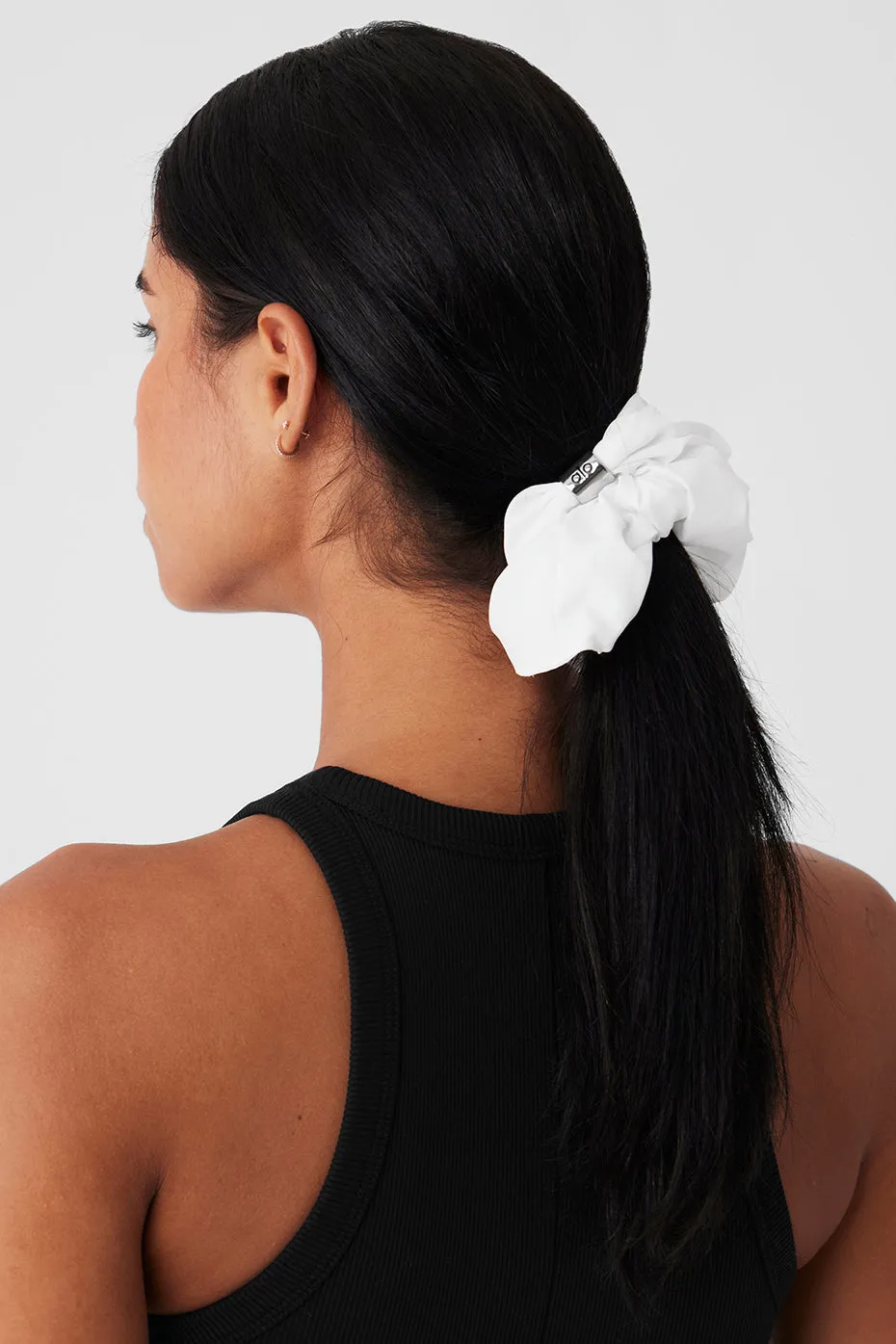 Bead It Oversized Scrunchie - White