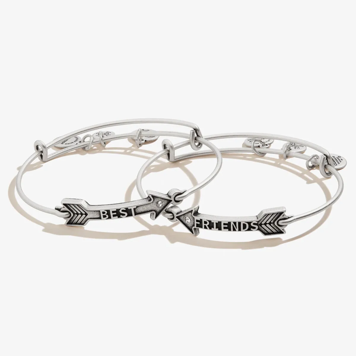 Best Friends Arrow Charm Bangles, Set of 2