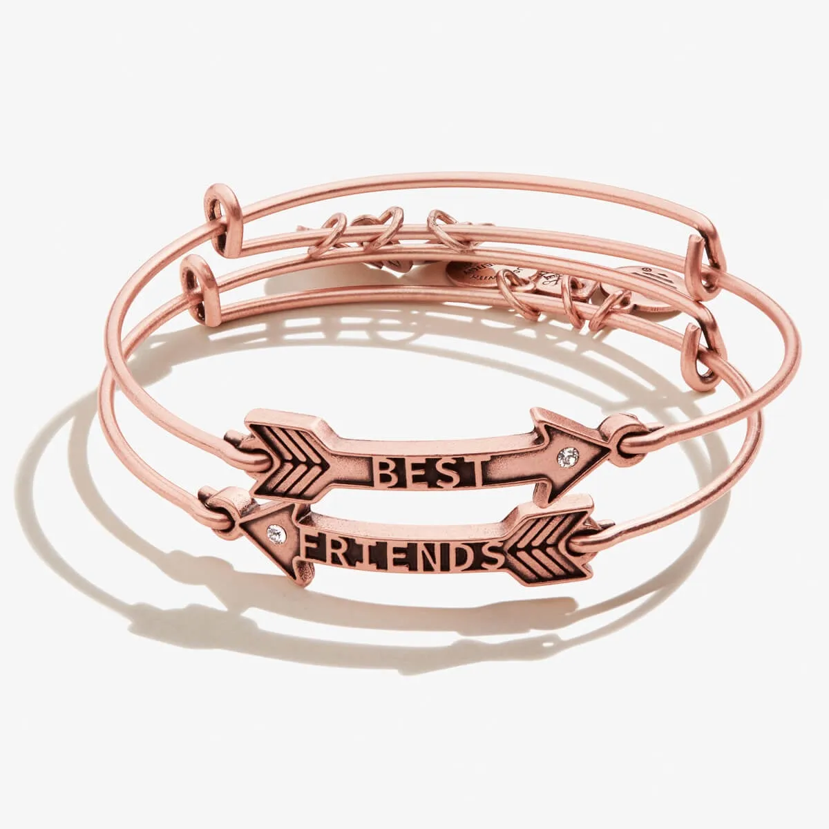 Best Friends Arrow Charm Bangles, Set of 2