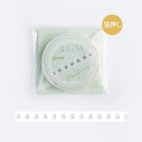 BGM Silver Clover Washi Tape