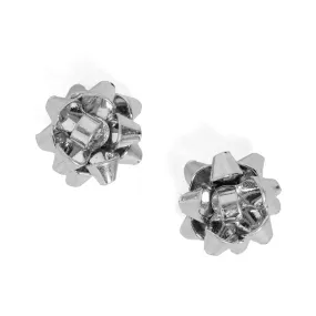 Bow Earring - Silver