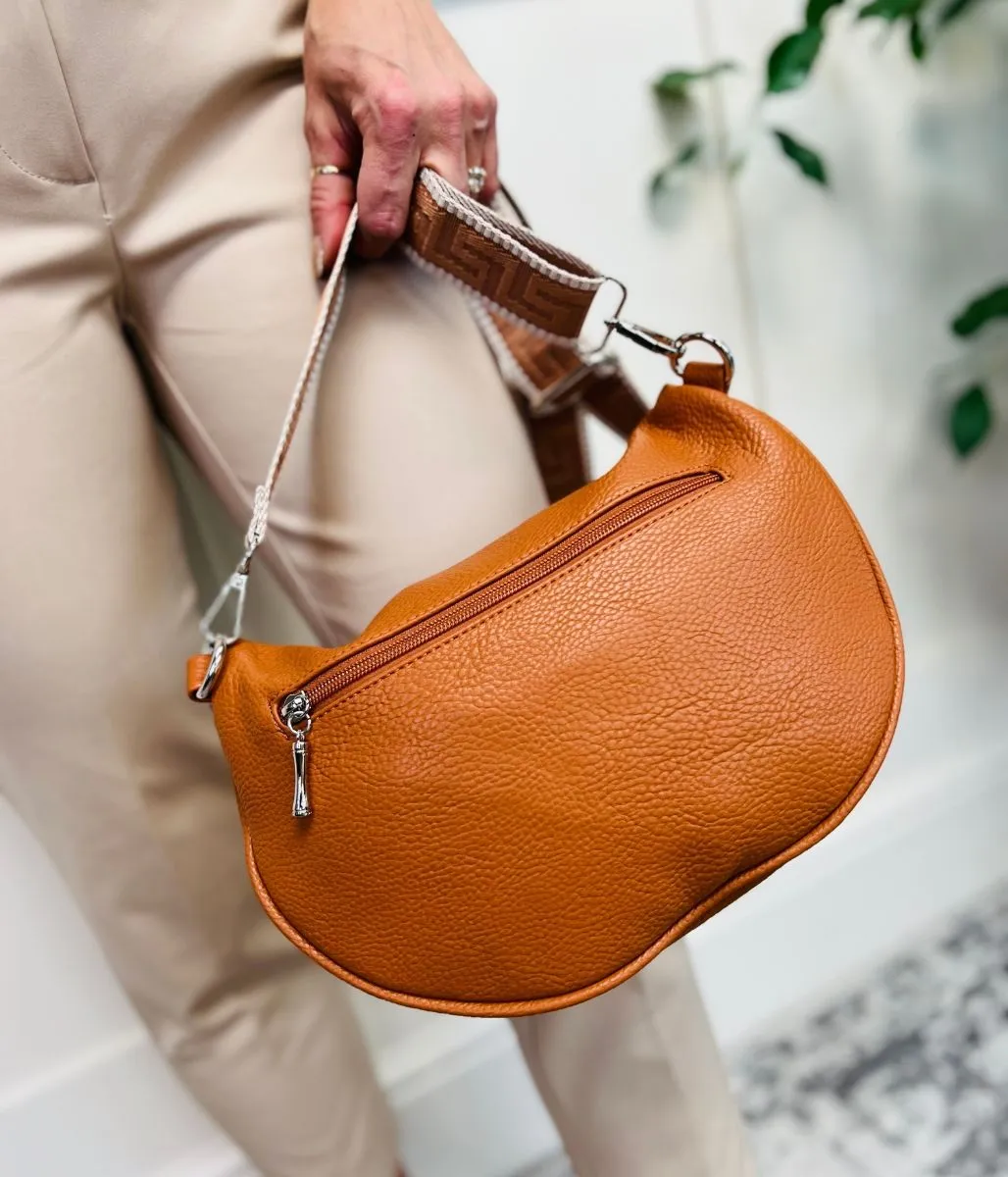 Brown Soft Half Moon Bag