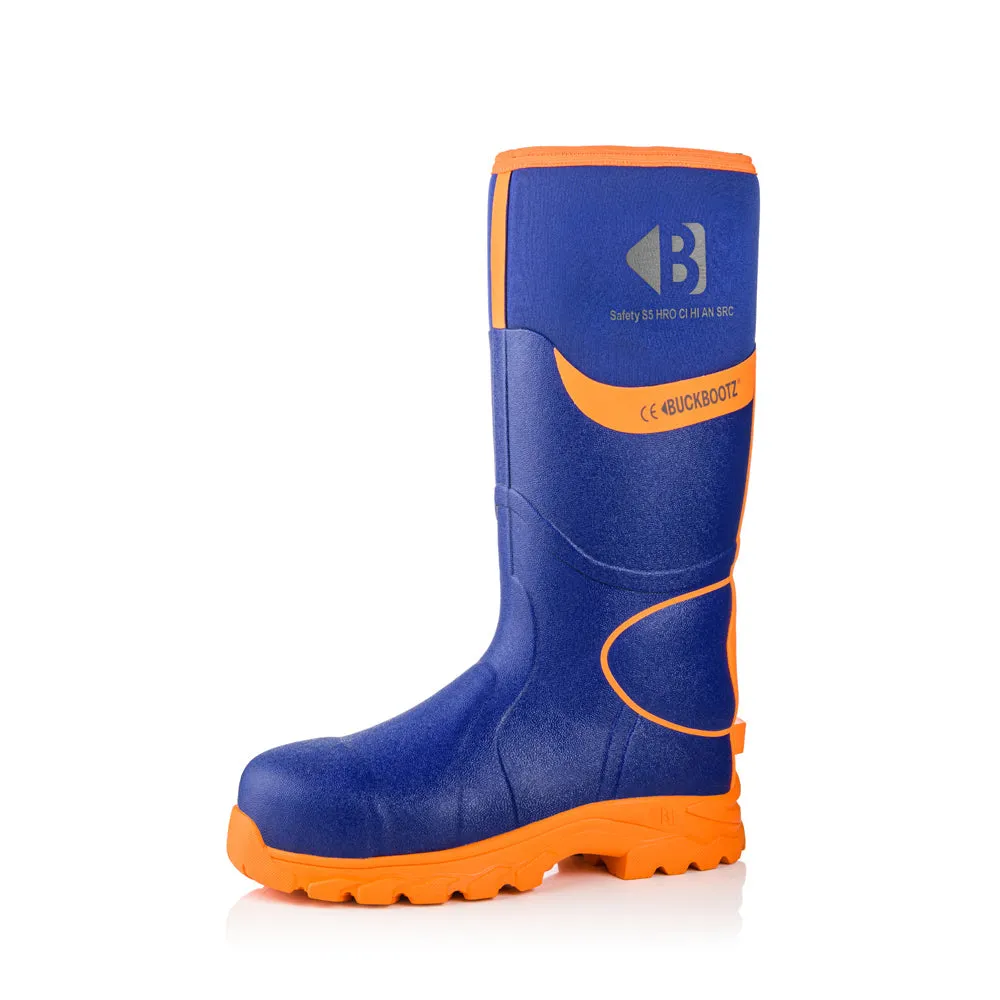 Buckbootz BBZ8000 High Visibility Neoprene/Rubber Safety Wellington Boot