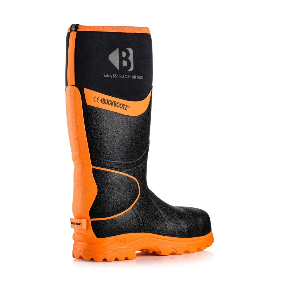 Buckbootz BBZ8000 High Visibility Neoprene/Rubber Safety Wellington Boot