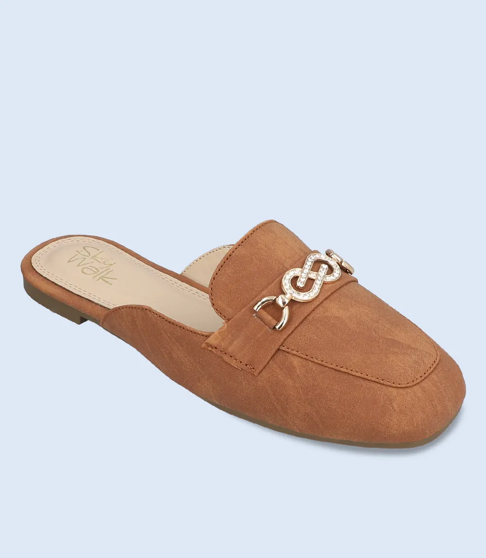 BW10056-BROWN-Women Mule