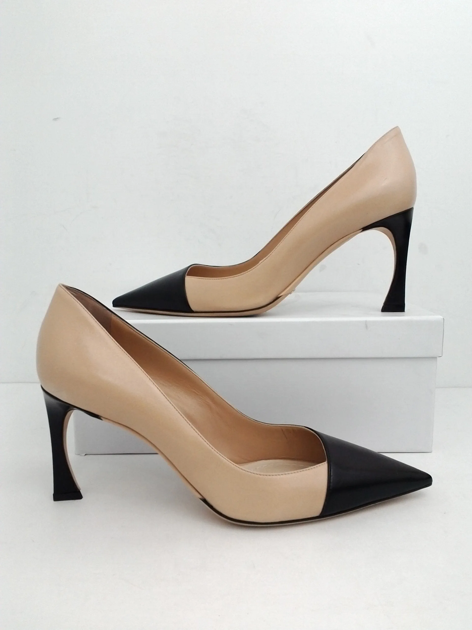 Christian Dior Women's Songe Pump Nude/Black Size 39.5