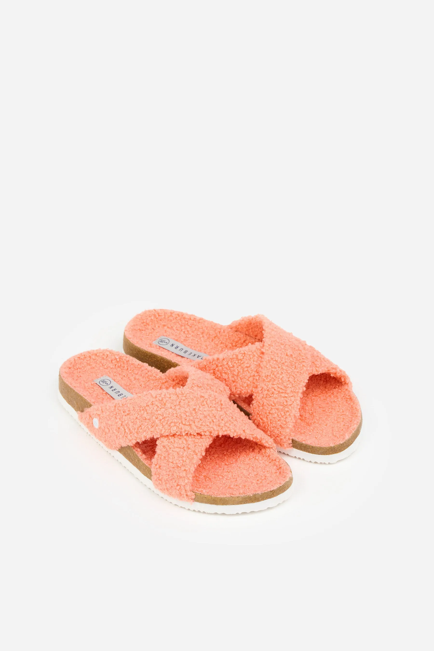 Coral Fluffy Slippers