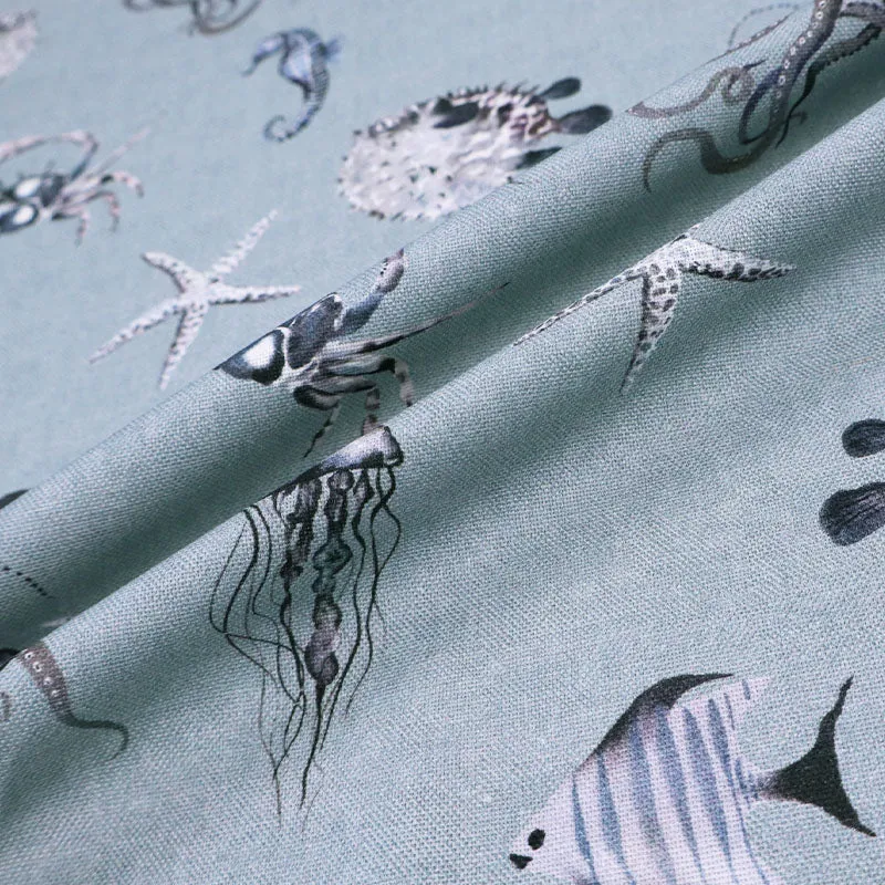 Cotton Furnishing - Blue - Sea Creatures