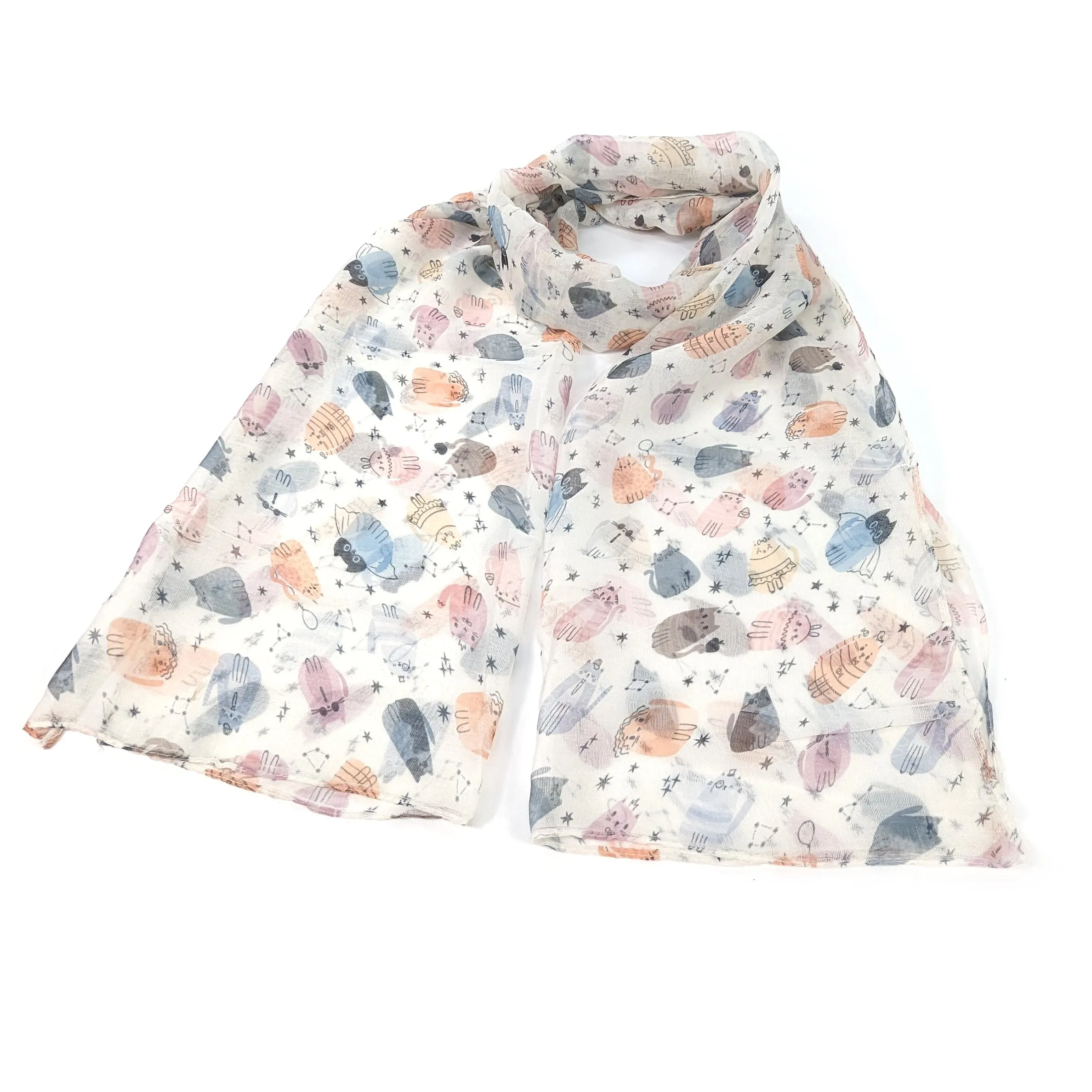 Creative Cat Scarf - (50x180cm)