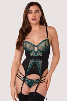 Dakota Green & Gold Snake Basque