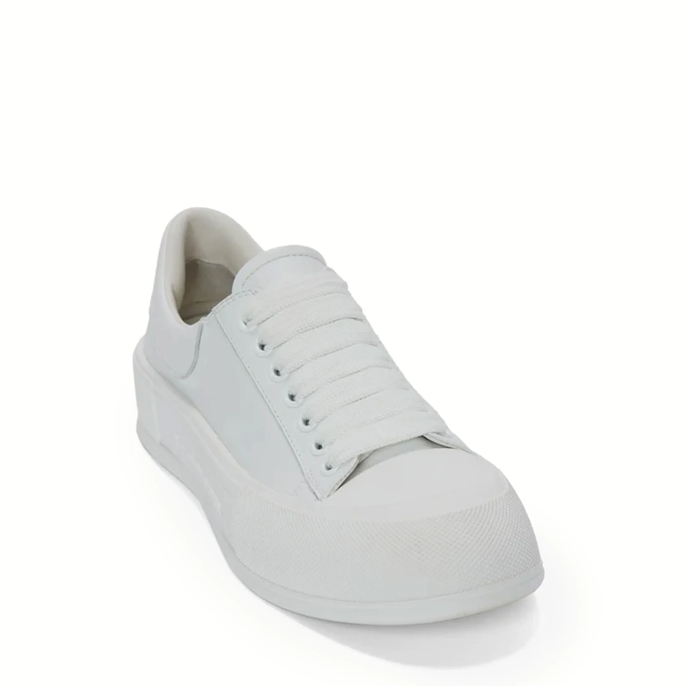 Deck Plimsoll Lace-Up Sneakers, Optic White