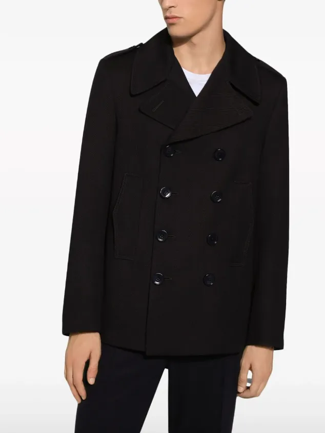 Dolce & Gabbana Double-breasted wool pea coat