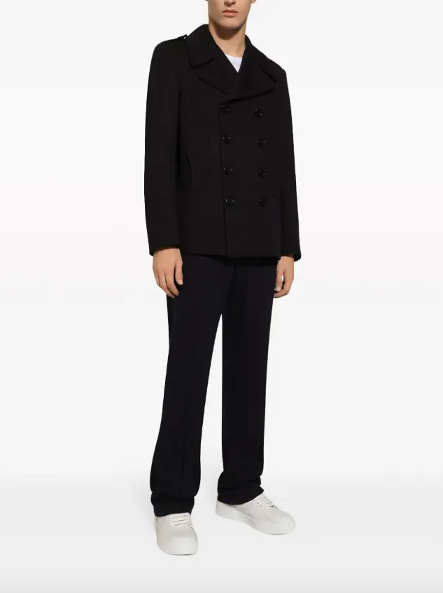 Dolce & Gabbana Double-breasted wool pea coat