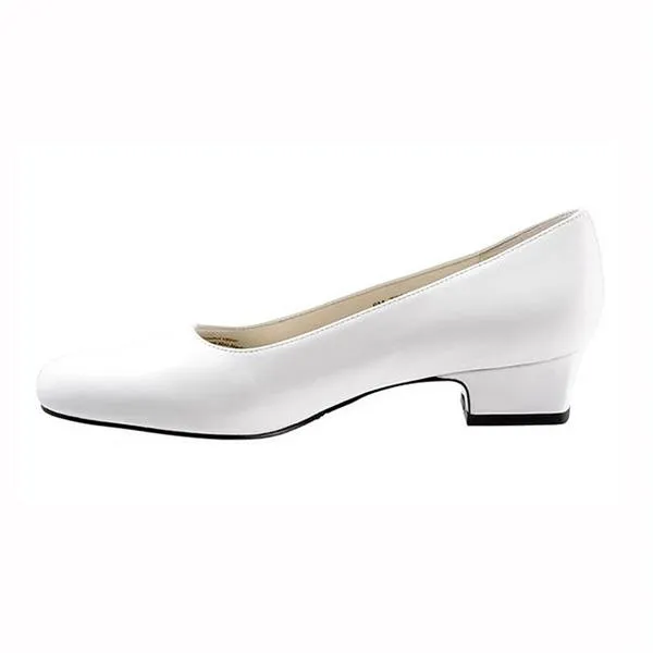 Doris White Leather Pump (Women's)