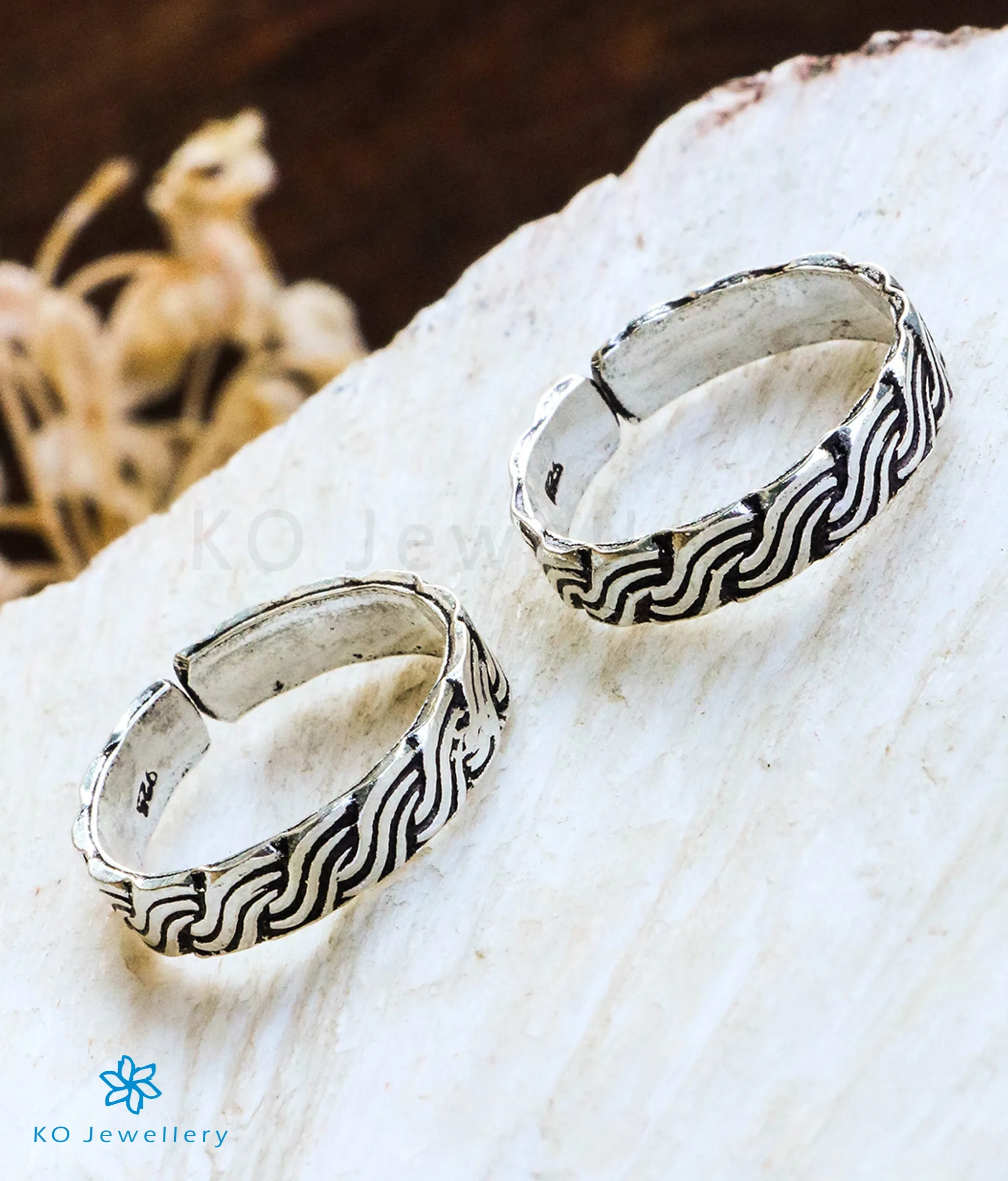 Ekah Pure Silver Toe-Rings