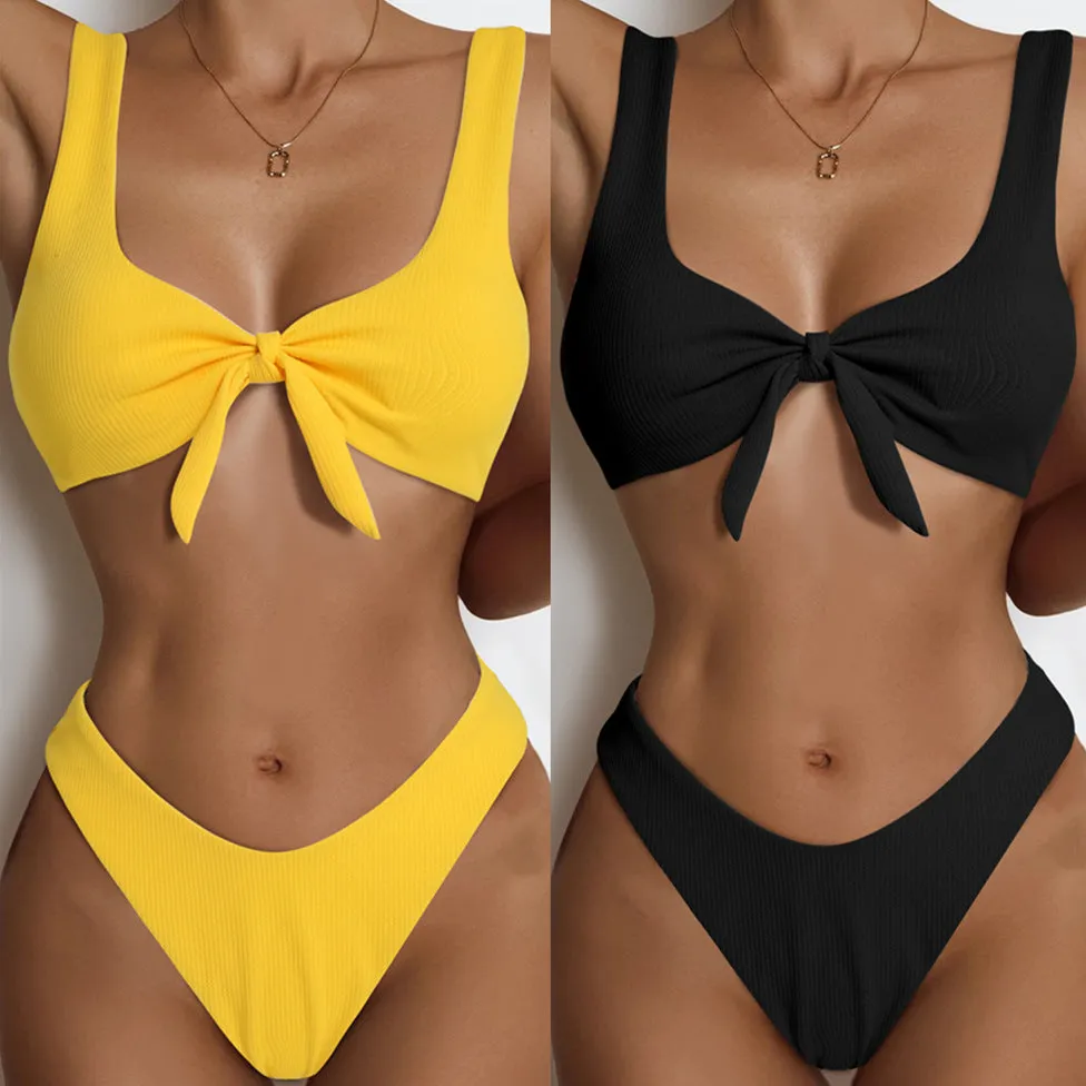 European And American Twist Bag Bikini Women