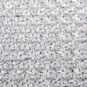 FabricLA Minky Rose Cuddle Fabric | Silver