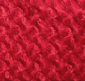 FabricLA Minky Solid Fabric | Red Rose Cuddle