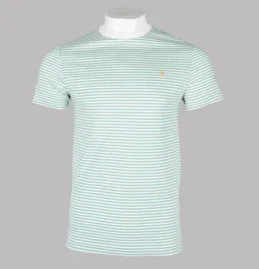 Farah Daytona Striped T-Shirt Jade Green