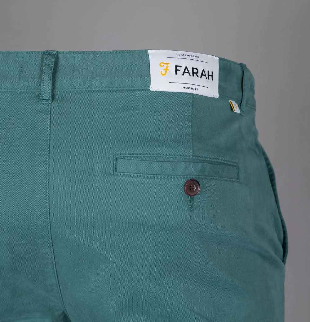 Farah Hawk Twill Chino Shorts Pine Green