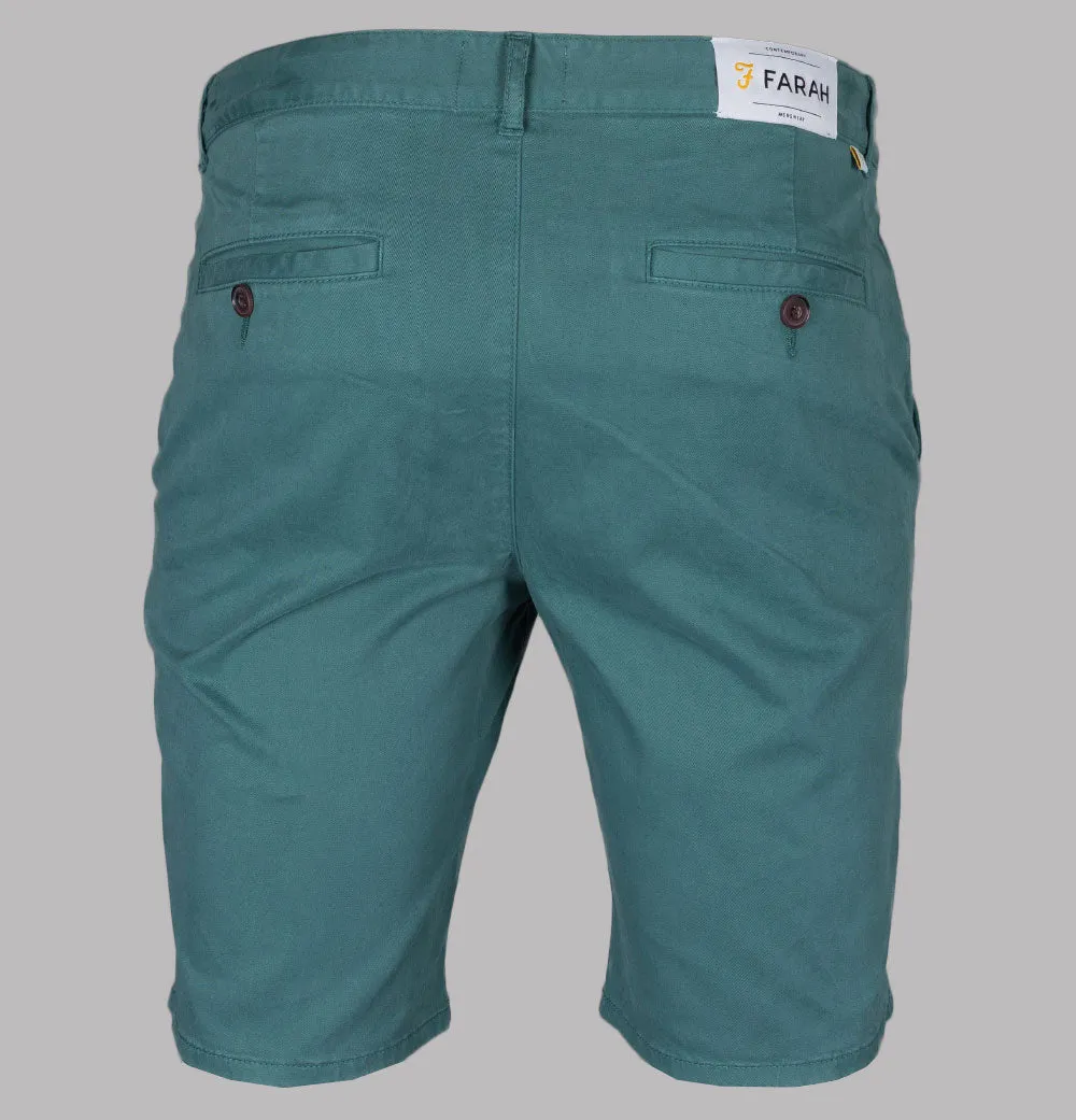 Farah Hawk Twill Chino Shorts Pine Green