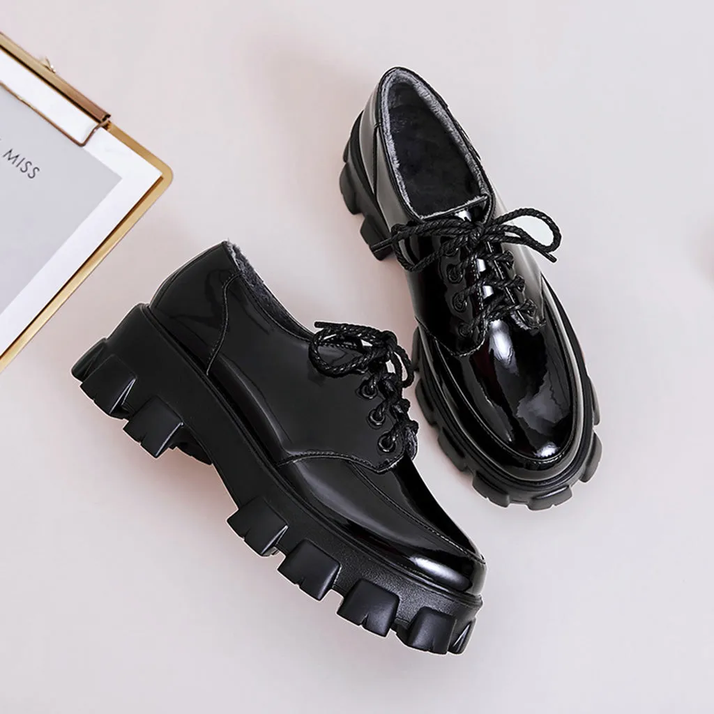 Fashion Thick Soft Retro Thin Leather Women's Shoes | Gift Shoes