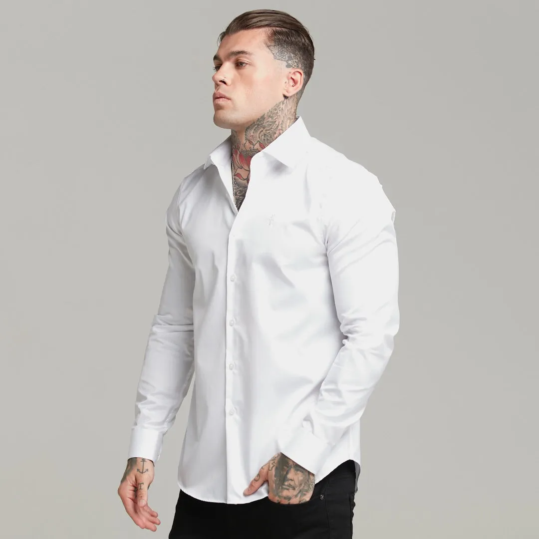 Father Sons Classic White Twill Cutaway Collar - FS599