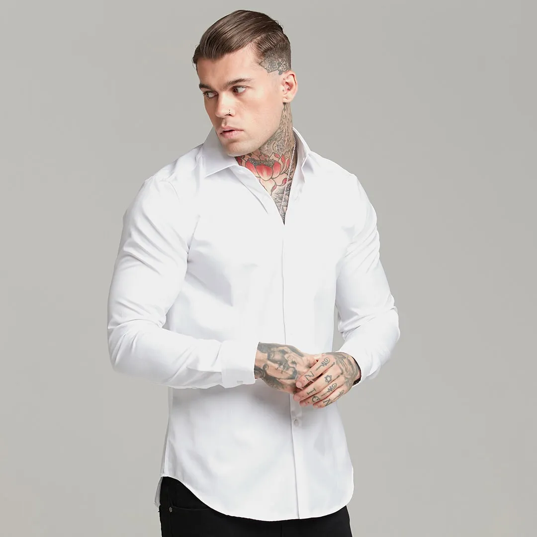 Father Sons Classic White Twill Cutaway Collar - FS599