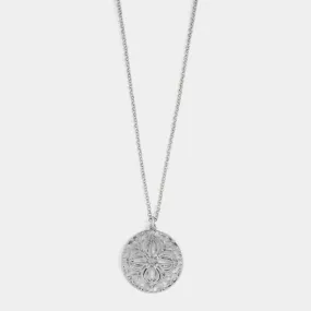 Floral Filigree Necklace - Silver