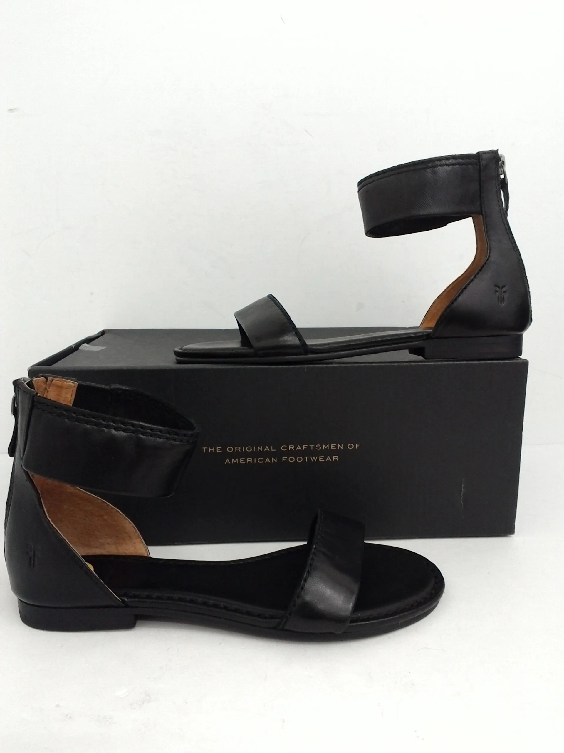 Frye Women's Black Leather Sandal Size 5.5 M