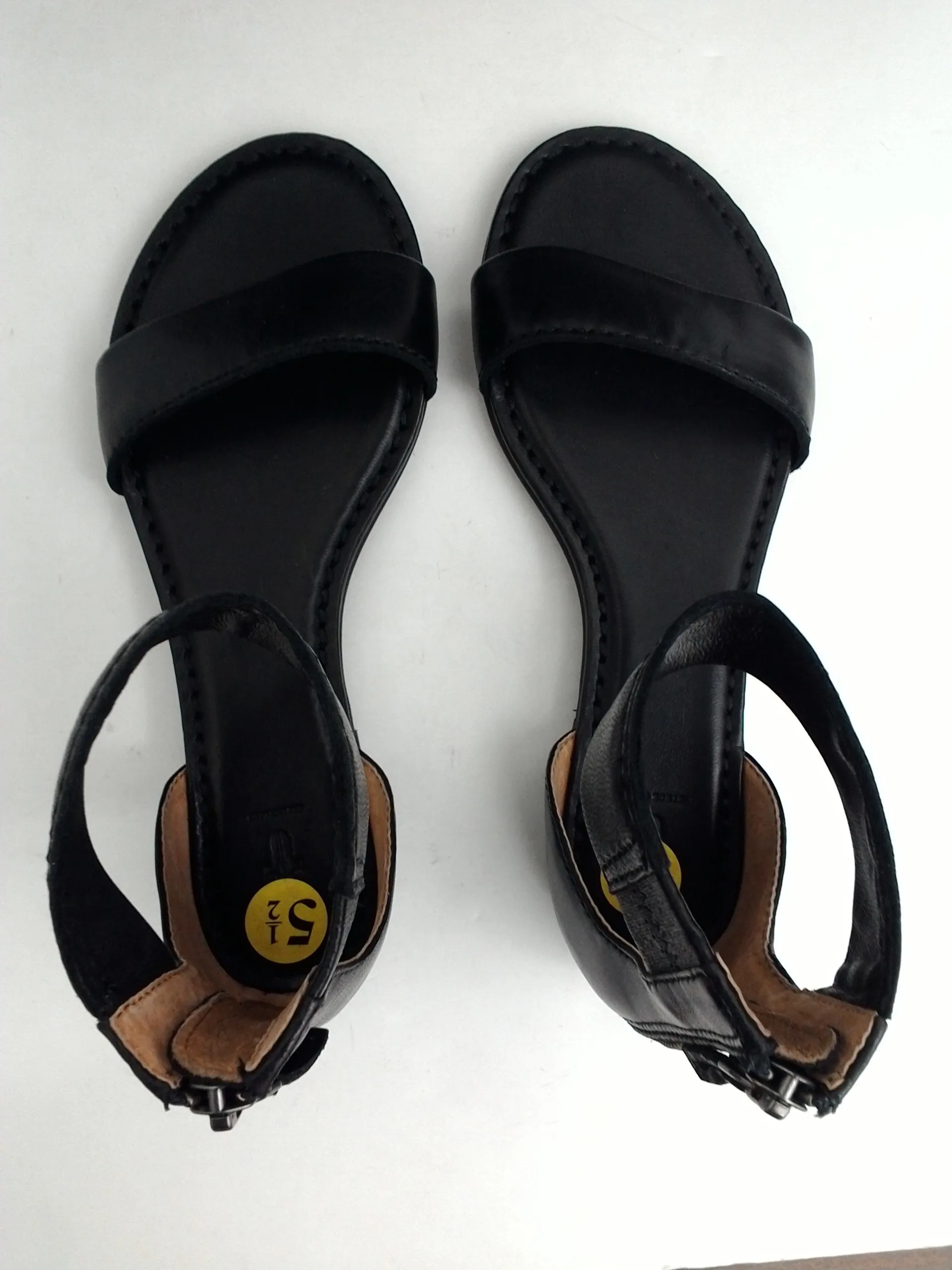 Frye Women's Black Leather Sandal Size 5.5 M