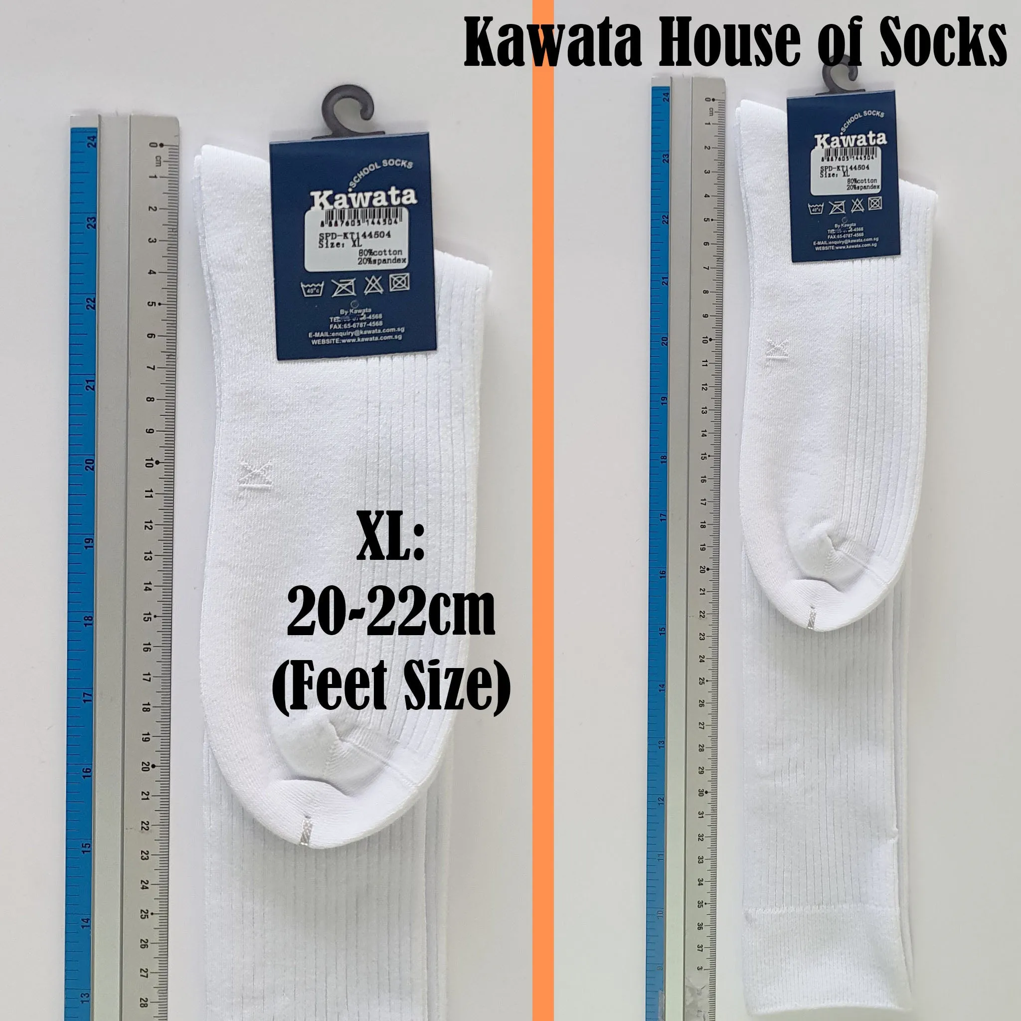 Full White Cotton Long Socks | Kids Long White Socks | Long School Socks | White Knee High