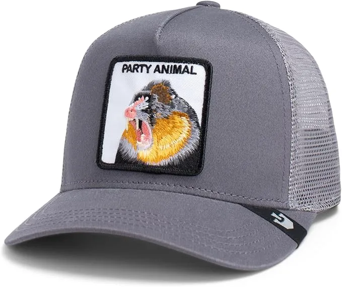 Goorin Bros - Animal Trucker Cap - Party Animal - Baboon- Grey