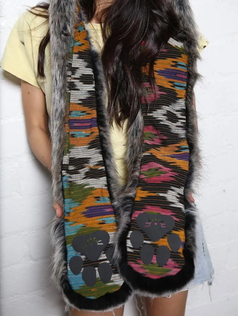 Grey Wolf Ikat Collectors SpiritHood