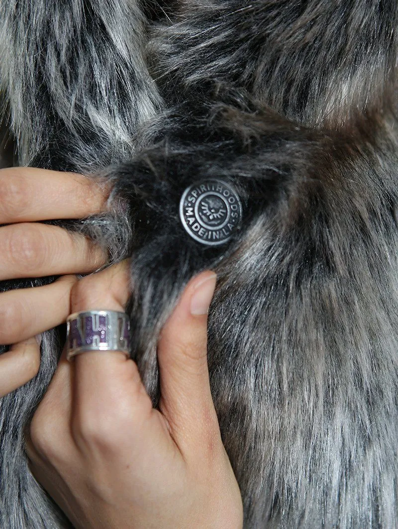 Grey Wolf Ikat Collectors SpiritHood