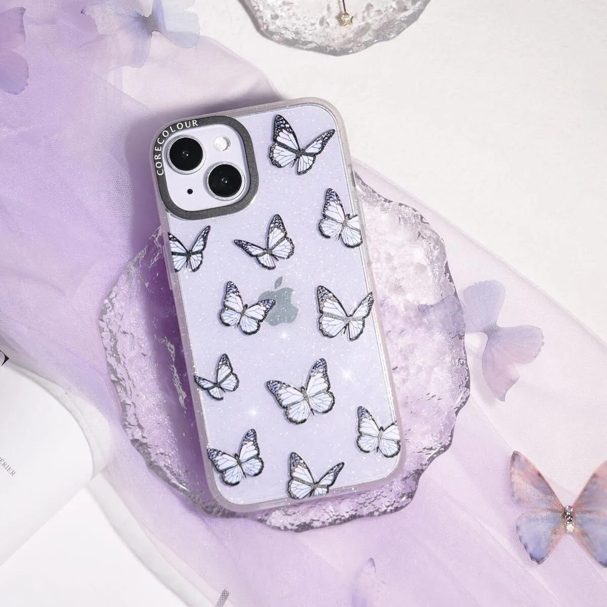 iPhone 12 Butterfly Kiss Glitter Phone Case