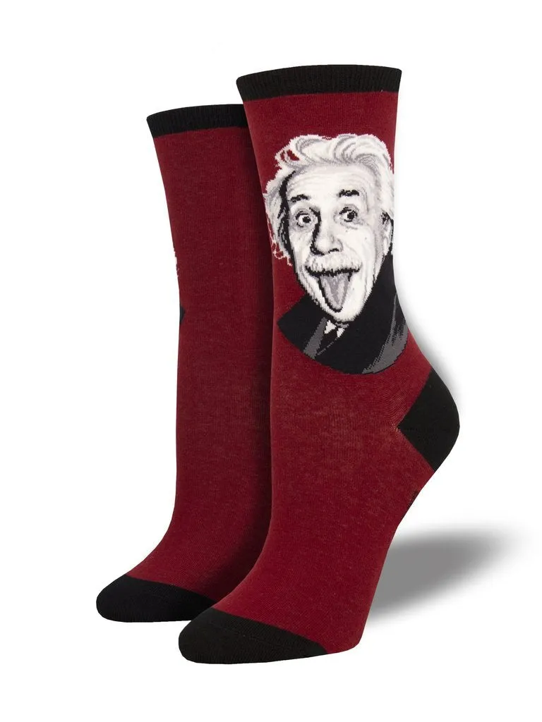 Ladies Einstein Portrait Socks