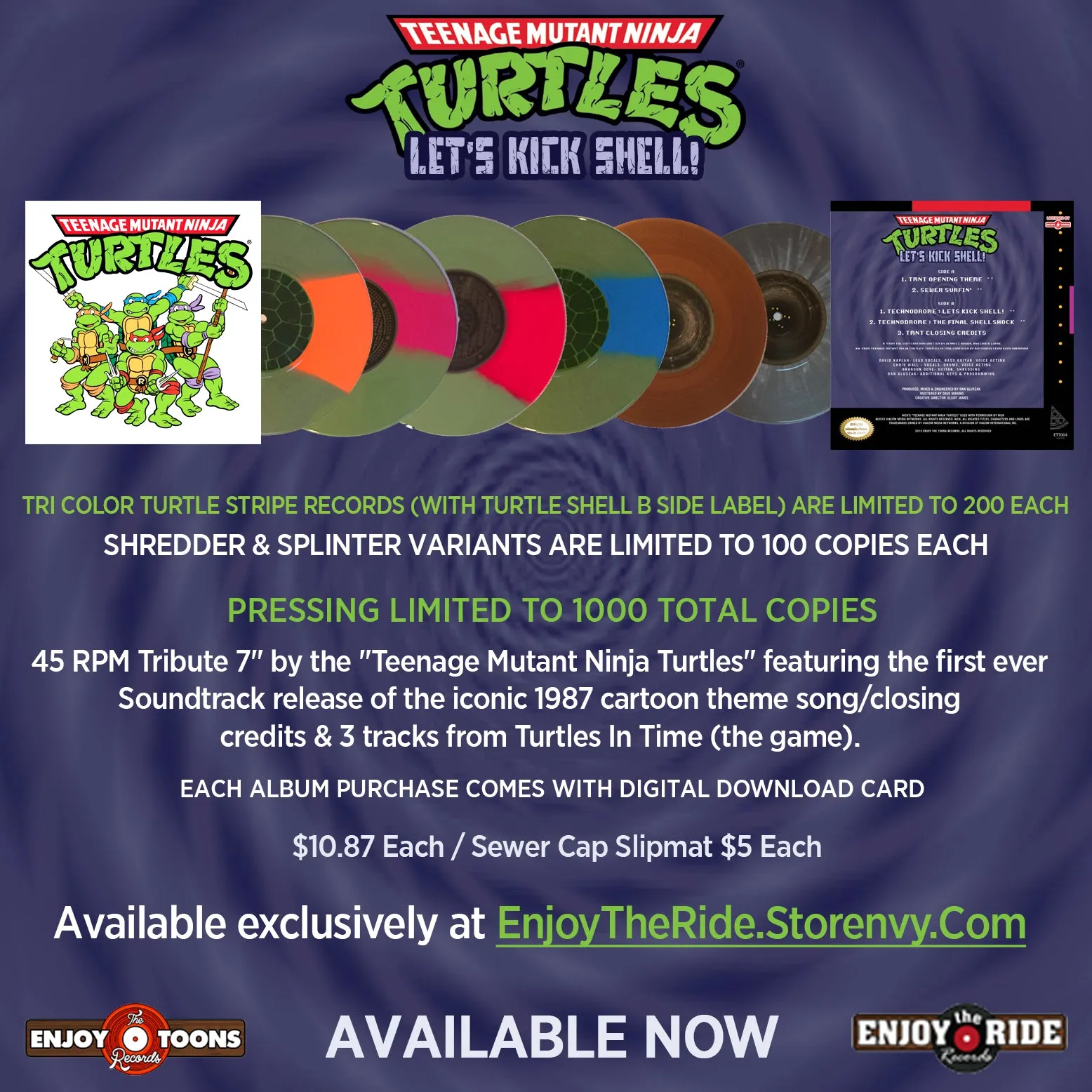 LET'S KICK SHELL! Teenage Mutant Ninja Turtles 7" Tribute (ETT004)