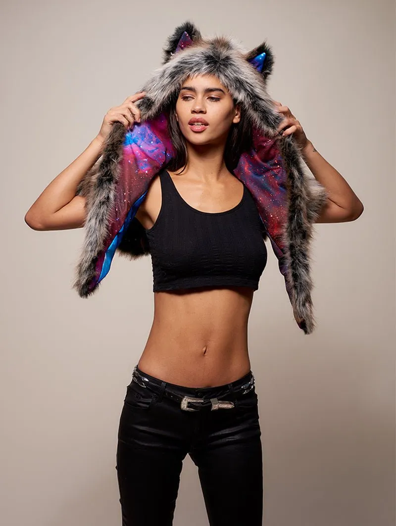 Limited Edition Grey Wolf Galaxy Shawl SpiritHood