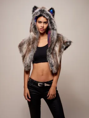 Limited Edition Grey Wolf Galaxy Shawl SpiritHood